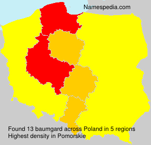 Surname baumgard in Poland Surname baumgard in Poland