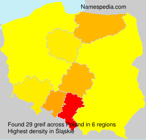 Surname greif in Poland Surname greif in Poland