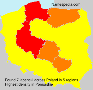 Surname labencki in Poland Surname labencki in Poland
