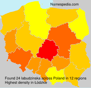 Surname labudzinska in Poland Surname labudzinska in Poland