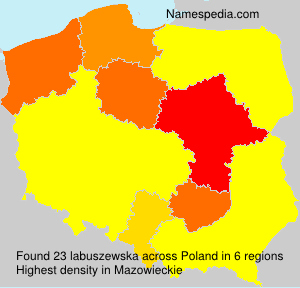 Surname labuszewska in Poland