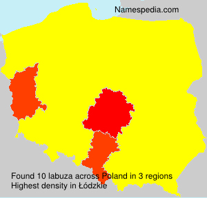 Surname labuza in Poland Surname labuza in Poland