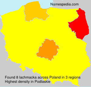 Surname lachmacka in Poland Surname lachmacka in Poland