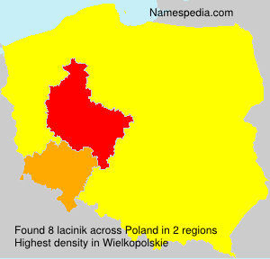 Surname lacinik in Poland Surname lacinik in Poland