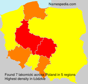 Surname lakomicki in Poland Surname lakomicki in Poland