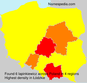 Surname lapinkiewicz in Poland Surname lapinkiewicz in Poland