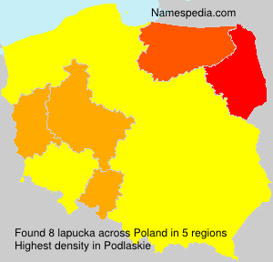 Surname lapucka in Poland Surname lapucka in Poland