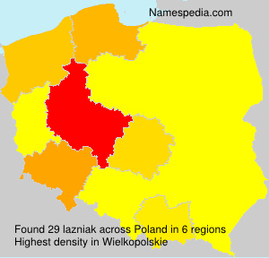 Surname lazniak in Poland Surname lazniak in Poland
