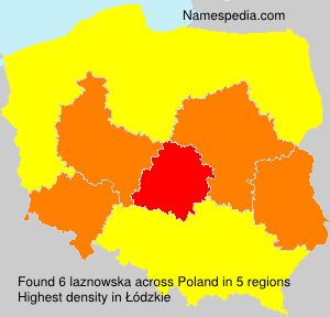 Surname laznowska in Poland Surname laznowska in Poland