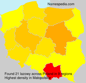 Surname lazowy in Poland Surname lazowy in Poland