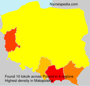 Surname lokcik in Poland Surname lokcik in Poland