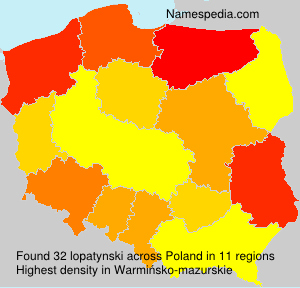 Surname lopatynski in Poland Surname lopatynski in Poland