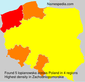 Surname lopianowska in Poland