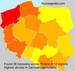 Surname losowska in Poland Surname losowska in Poland