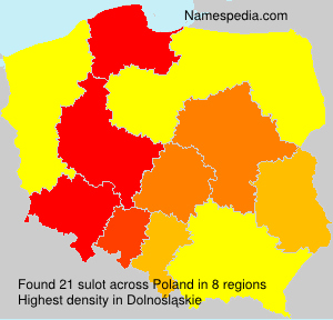 Surname sulot in Poland Surname sulot in Poland