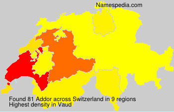 Surname Addor in Switzerland Surname Addor in Switzerland