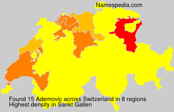 Surname Ademovic in Switzerland Surname Ademovic in Switzerland