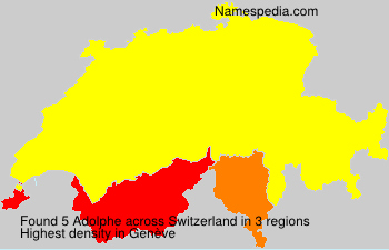 Surname Adolphe in Switzerland Surname Adolphe in Switzerland
