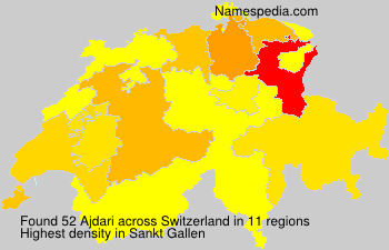 Surname Ajdari in Switzerland Surname Ajdari in Switzerland