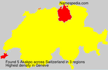 Surname Akakpo in Switzerland