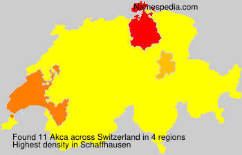 Surname Akca in Switzerland Surname Akca in Switzerland