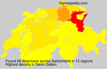 Surname Akermann in Switzerland Surname Akermann in Switzerland
