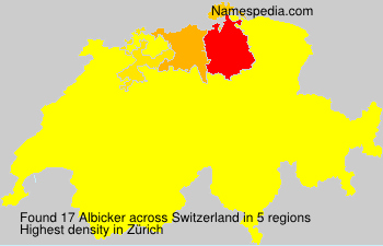 Surname Albicker in Switzerland Surname Albicker in Switzerland