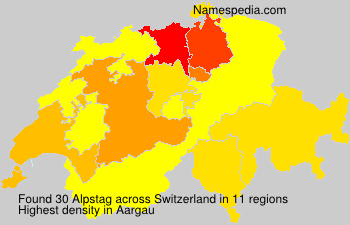 Surname Alpstag in Switzerland Surname Alpstag in Switzerland