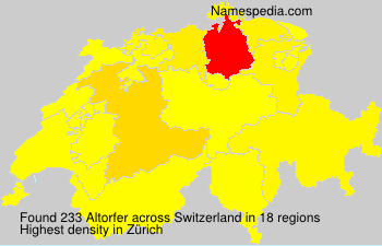 Surname Altorfer in Switzerland Surname Altorfer in Switzerland