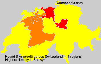 Surname Andreetti in Switzerland Surname Andreetti in Switzerland