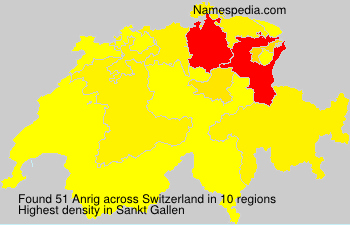 Surname Anrig in Switzerland Surname Anrig in Switzerland