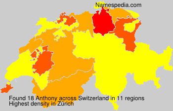 Surname Anthony in Switzerland
