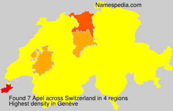 Surname Apel in Switzerland Surname Apel in Switzerland