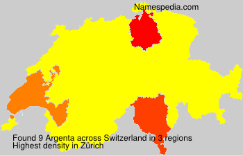 Surname Argenta in Switzerland