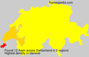 Surname Arpin in Switzerland Surname Arpin in Switzerland