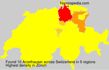 Surname Arzethauser in Switzerland Surname Arzethauser in Switzerland
