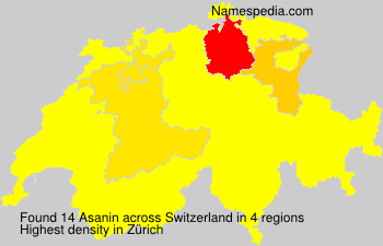 Surname Asanin in Switzerland Surname Asanin in Switzerland