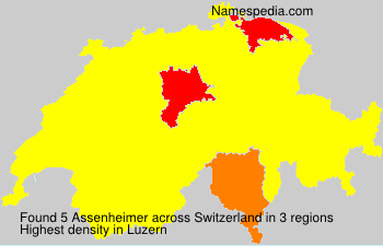 Surname Assenheimer in Switzerland