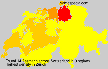 Surname Assmann in Switzerland Surname Assmann in Switzerland