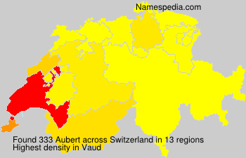 Surname Aubert in Switzerland Surname Aubert in Switzerland