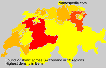 Surname Avdic in Switzerland Surname Avdic in Switzerland
