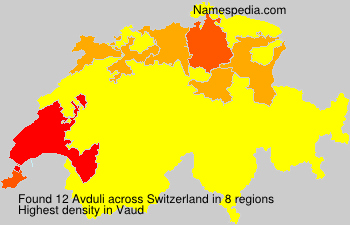 Surname Avduli in Switzerland Surname Avduli in Switzerland