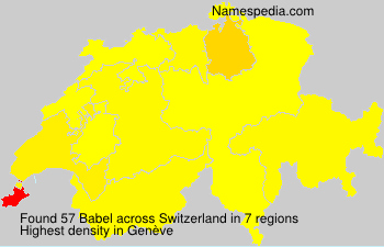 Surname Babel in Switzerland Surname Babel in Switzerland