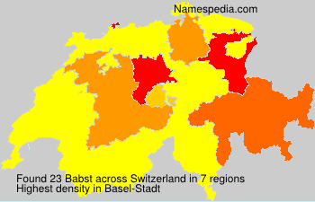 Surname Babst in Switzerland Surname Babst in Switzerland