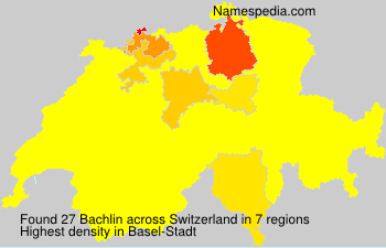 Surname Bachlin in Switzerland Surname Bachlin in Switzerland