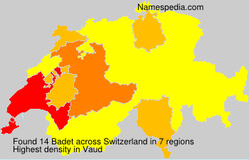 Surname Badet in Switzerland