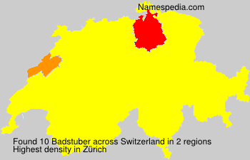 Surname Badstuber in Switzerland Surname Badstuber in Switzerland