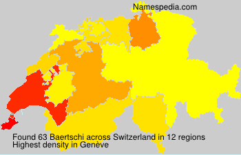 Surname Baertschi in Switzerland Surname Baertschi in Switzerland