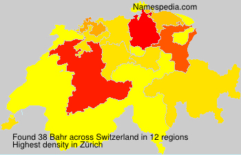 Surname Bahr in Switzerland Surname Bahr in Switzerland