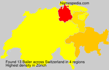 Surname Bailer in Switzerland Surname Bailer in Switzerland